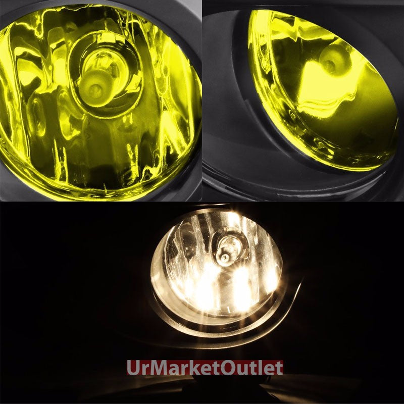 Amber Lens Front Bumper Fog Light Lamp+Bezel+Bulb+Switch For 13-16 Sentra B17