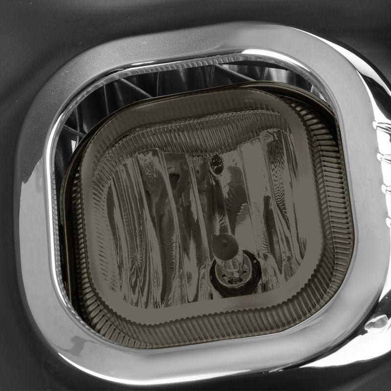 Front Bumper Fog Light Lamp Chrome Bezel+Bulbs Smoke Lens For 11-16 F250-F550 SD