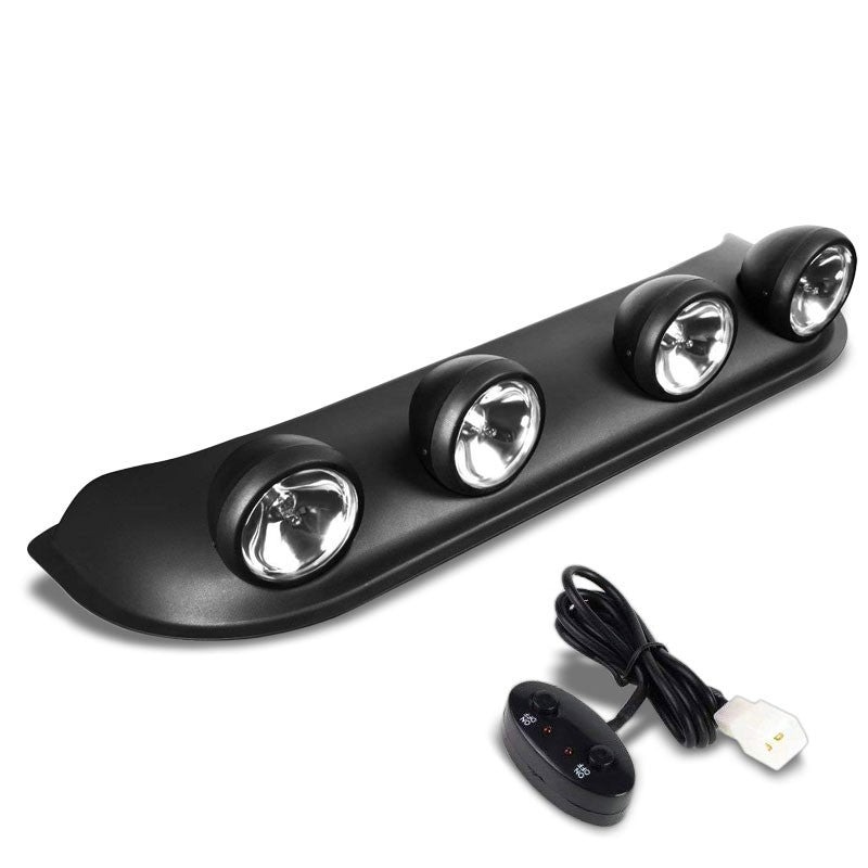 Roof Top Mount Fog Light Lamp Bar Black Bezel Clear Lens Fit OffRoad Truck SUV