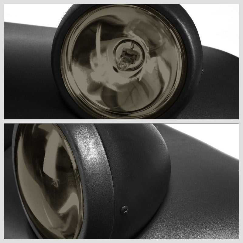 Roof Top Mount Fog Light Lamp Bar Black Bezel Smoke Lens Fit OffRoad Truck SUV