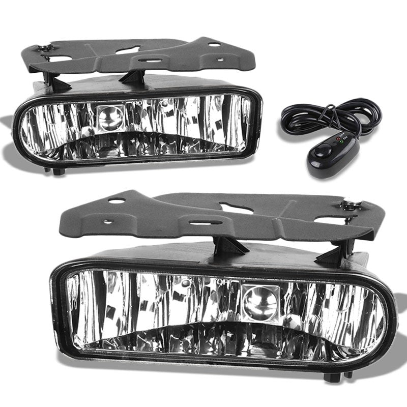 Front Bumper Driving Fog Light Lamp+Switch 899 Bulb Clear Len For 02-06 Escalade