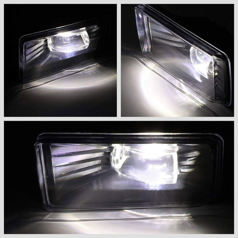 Front Bumper Driving Fog Light Lamp Kit 12V 6000K LED Clear Lens For 15-17 Tahoe