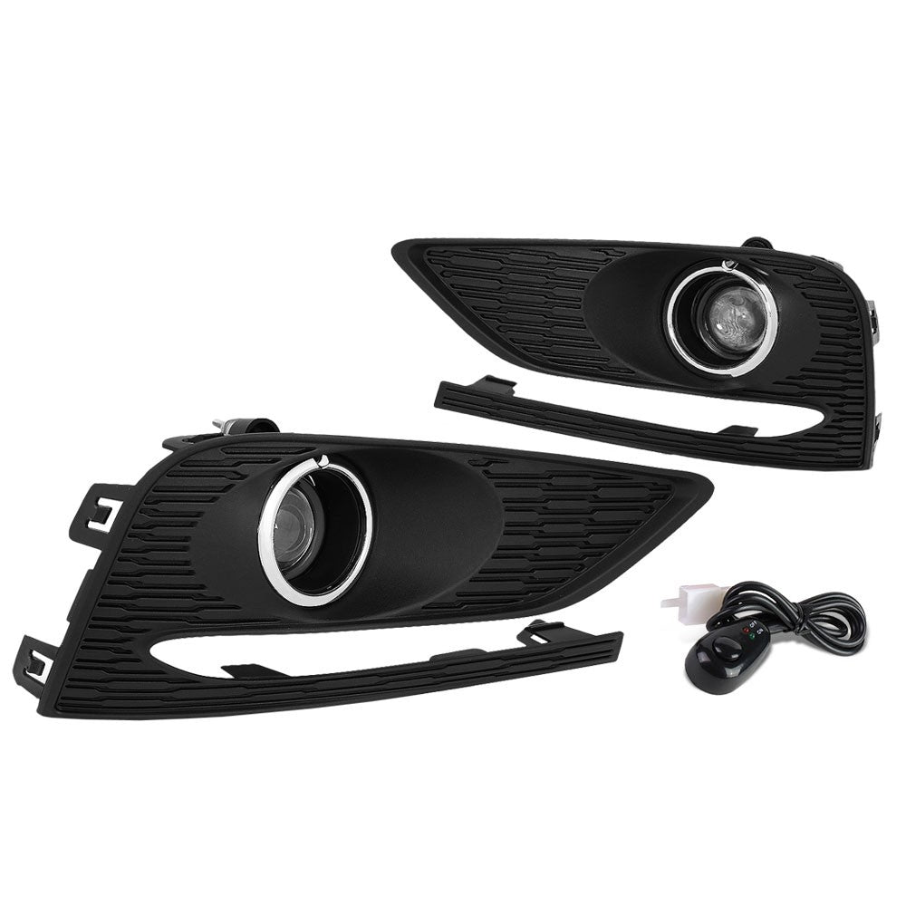 Chrome Housing Projector Fog Light w/Bezel 16-19 Chevrolet Cruze BFC-FOLK-271-CH