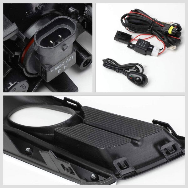Clear Lens Front Driving Fog Light Lamp Kit++Bezel+Switch For 17-18 Honda CR-V