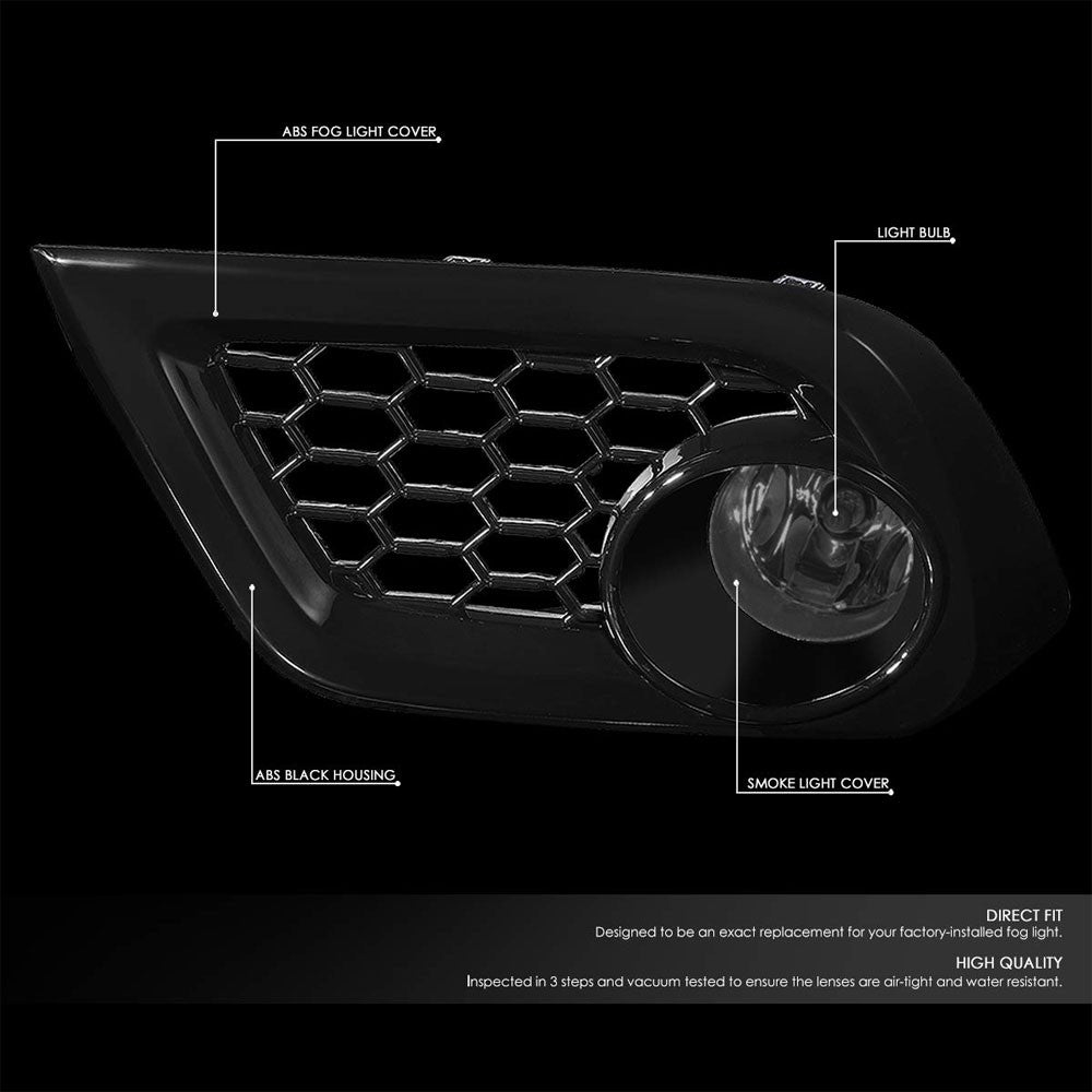 Front Bumper Smoke Lens Fog Light Lamp+Bulbs For 16-18 Scion/Toyota Corolla iM