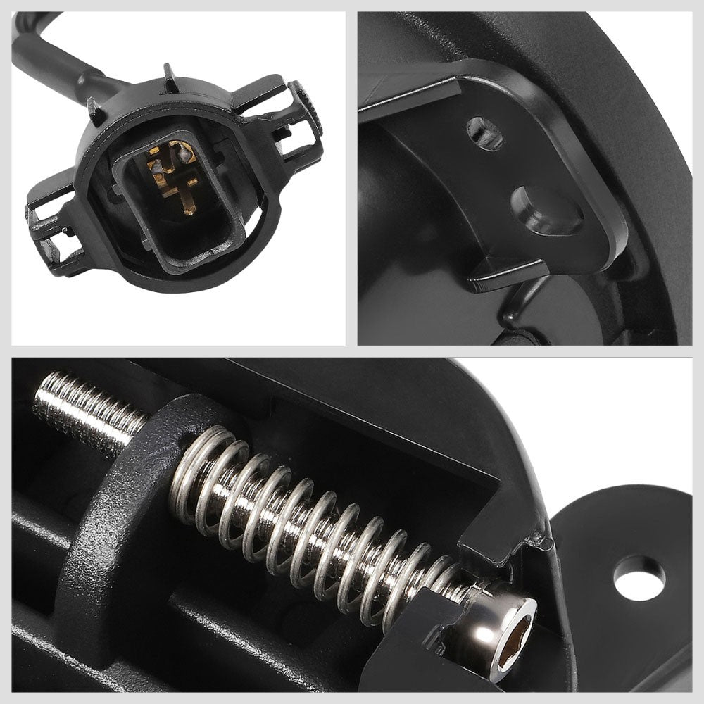 Black Housing/Clear Lens LED Front Bumper Projector Fog Light Lamps For 10+ Charger Journey/07+ Cherokee Wrangler JK