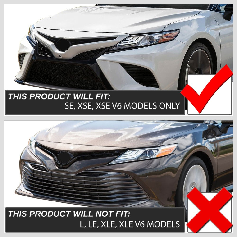 Clear Lens LED Front Bumper Fog Light Lamps w/Switch For 18-20 Toyota Camry SE XSE ONLY