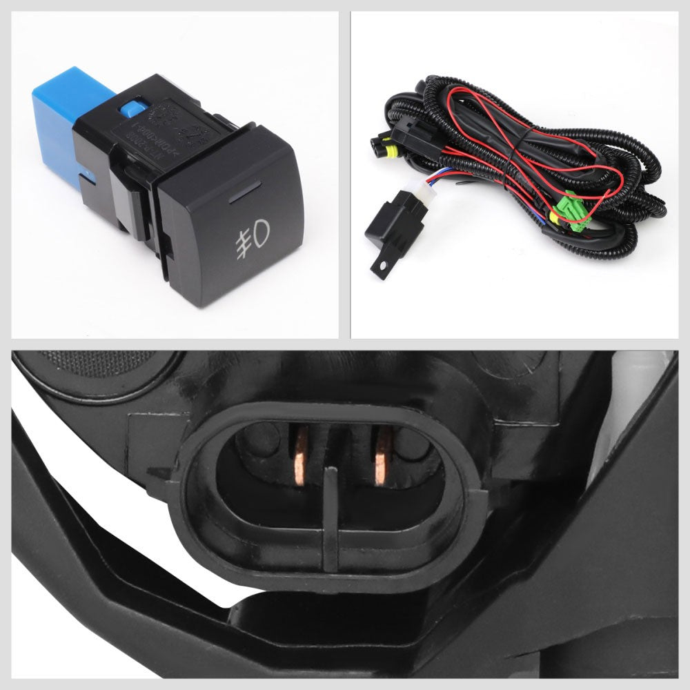 Clear Lens LED Front Bumper Fog Light Lamps w/Switch For 18-20 Toyota Camry SE XSE ONLY