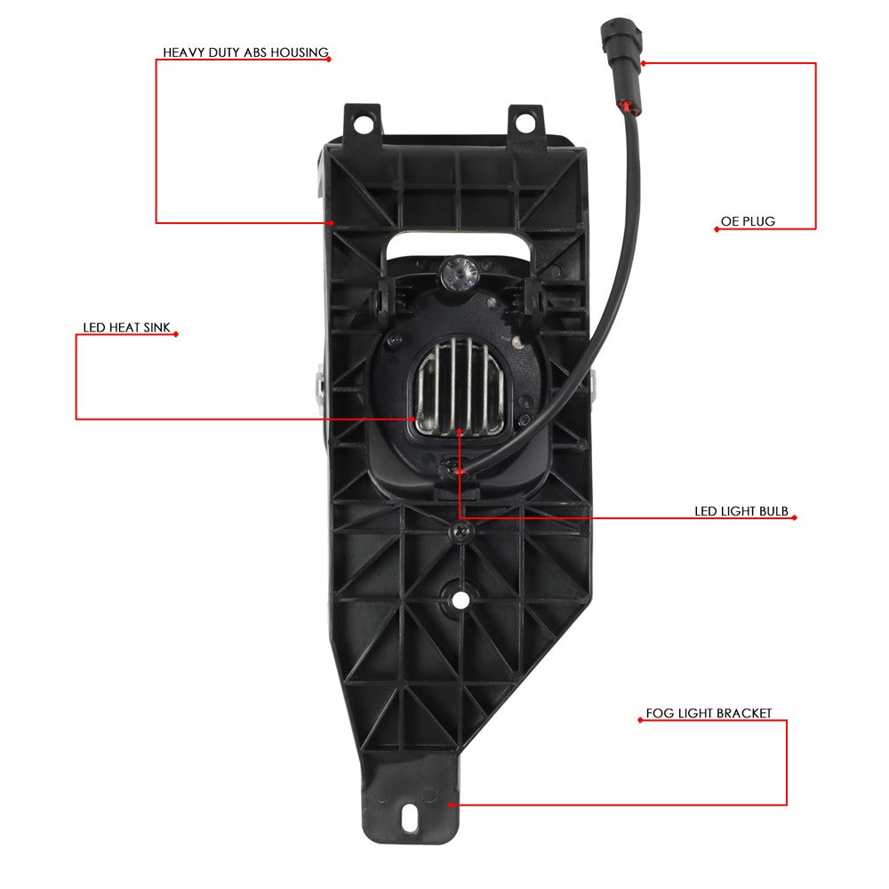 Front Bumper Replace Left/Right LED Fog Light Bulb w/Switch For 05-07 F-250 SD