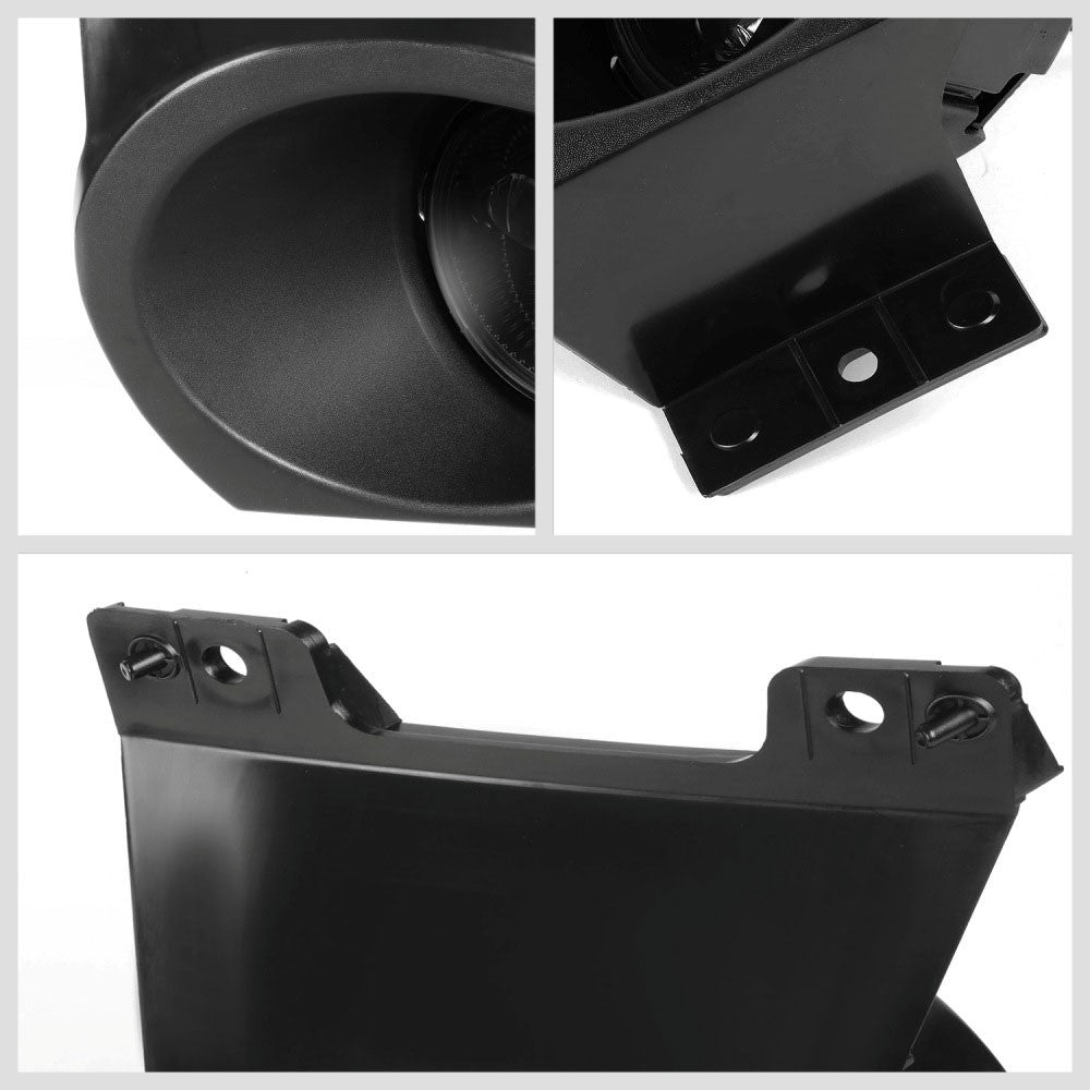 Black Housing/Smoked Lens LED Front Bumper Projector Fog Light Lamps w/Switch For 09-14 Ford F-150