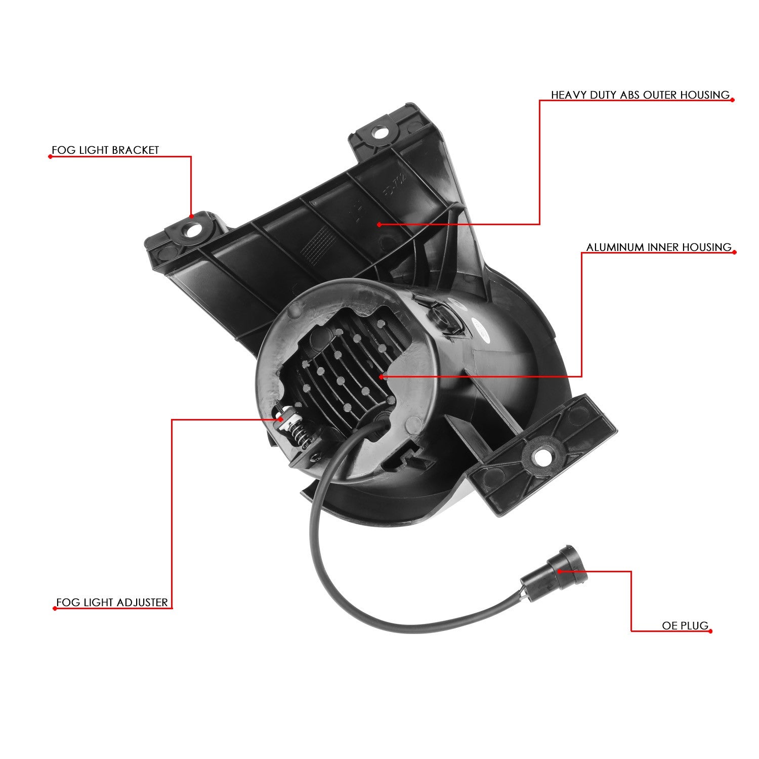 Black Housing/Smoked Lens LED Front Bumper Projector Fog Light Lamps w/Switch For 09-14 Ford F-150