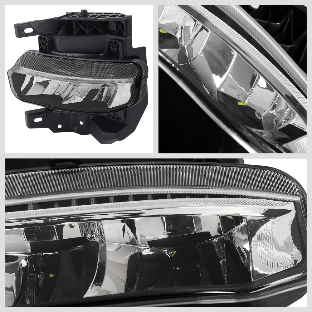 Clear Lens LED Front Bumper Fog Light Lamps w/Switch For 19-22 Ram 1500 (DT 5th)