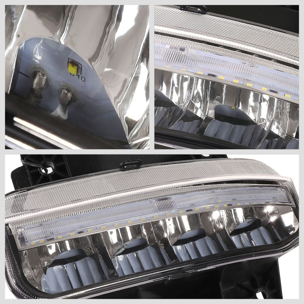 Clear Lens LED Front Bumper Fog Light Lamps+DRL Bar w/Switch For 19-22 Ram 1500 (DT 5th)