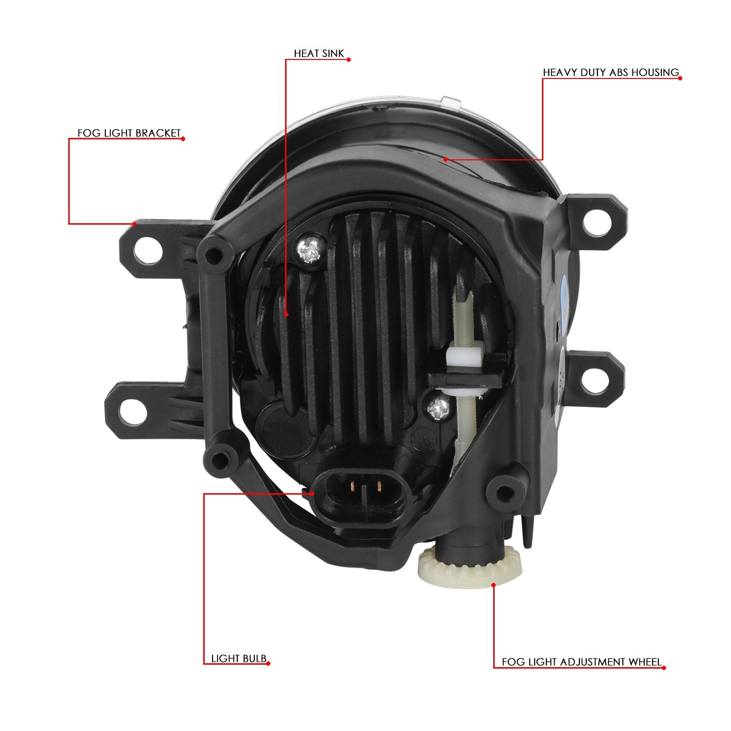 Clear Lens LED Front Bumper Fog Light Lamps w/Switch For 20+ Toyota Highlander (XU70 4th)