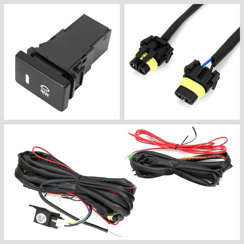 Smoked Lens Front Bumper Fog Light Lamps +Switch For 14-21 Toyota Tundra (XK50)