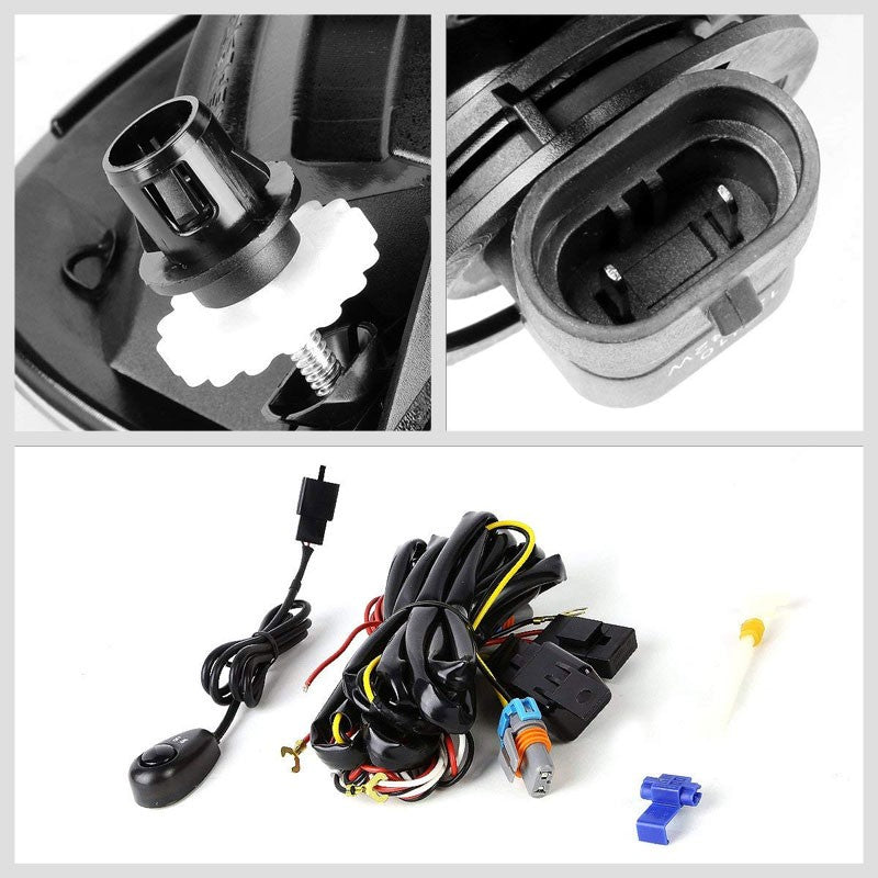 Front Bumper Driving Fog Light Lamp Kit+Bulbs Amber Lens For 09-12 Ram 1500