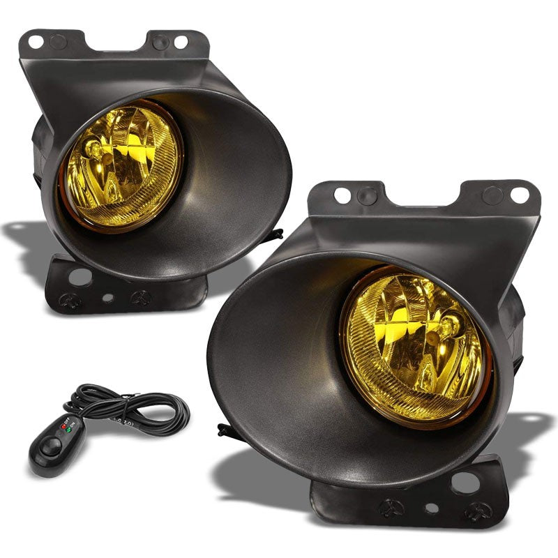 Front Bumper Driving Fog Light Lamp Kit Bezel+Bulbs Amber Lens For 06-08 Mark LT