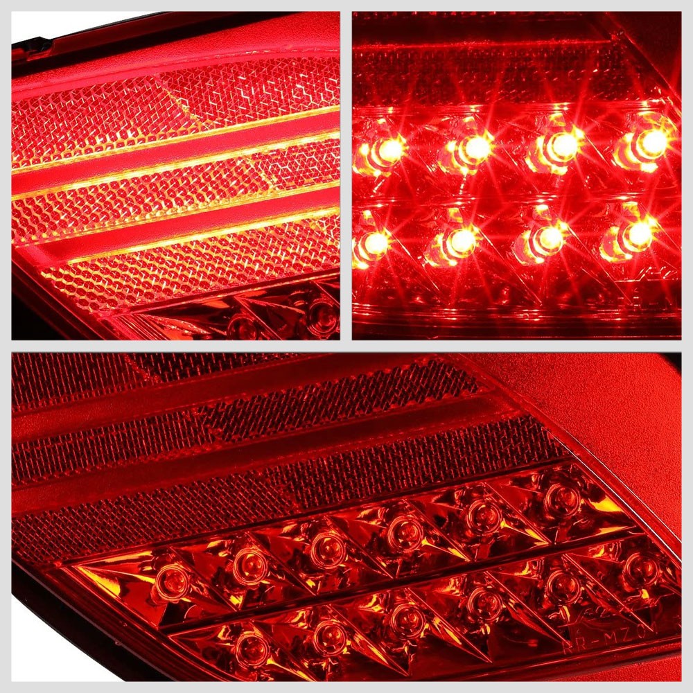 Red Lens Rear LED DRL/Brake Light/Turn Signal Bumper Light For 13-16 CX-5 KE