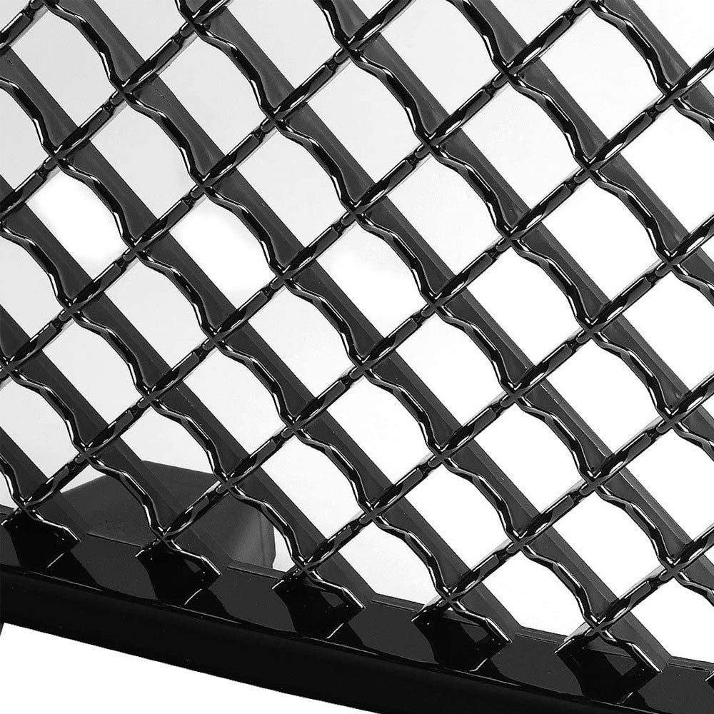 Glossy Black Badgeless Mesh Style Front Grille For 07-13 Silverado 1500