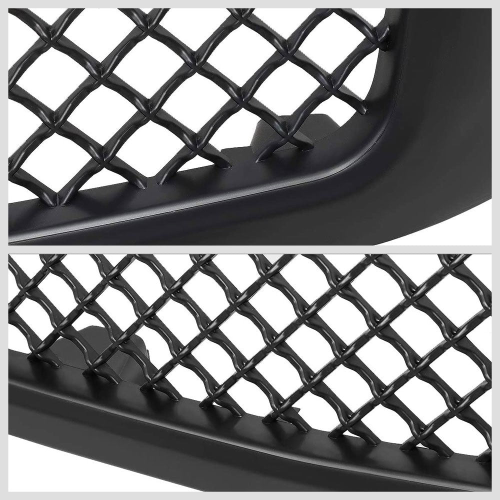 Matte Black Badgeless Mesh Style Front Grille For 07-13 Silverado 1500