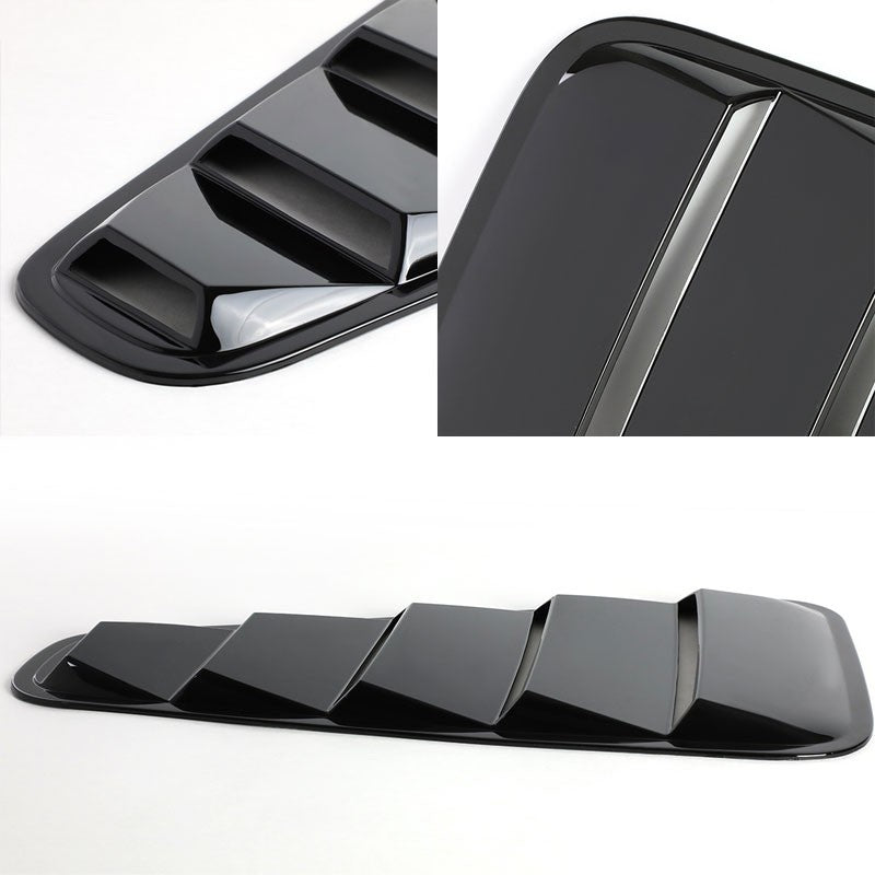 Black Shelby Look 5-Slats Side Vent Window Louvers Scoop For Ford 05-14 Mustang