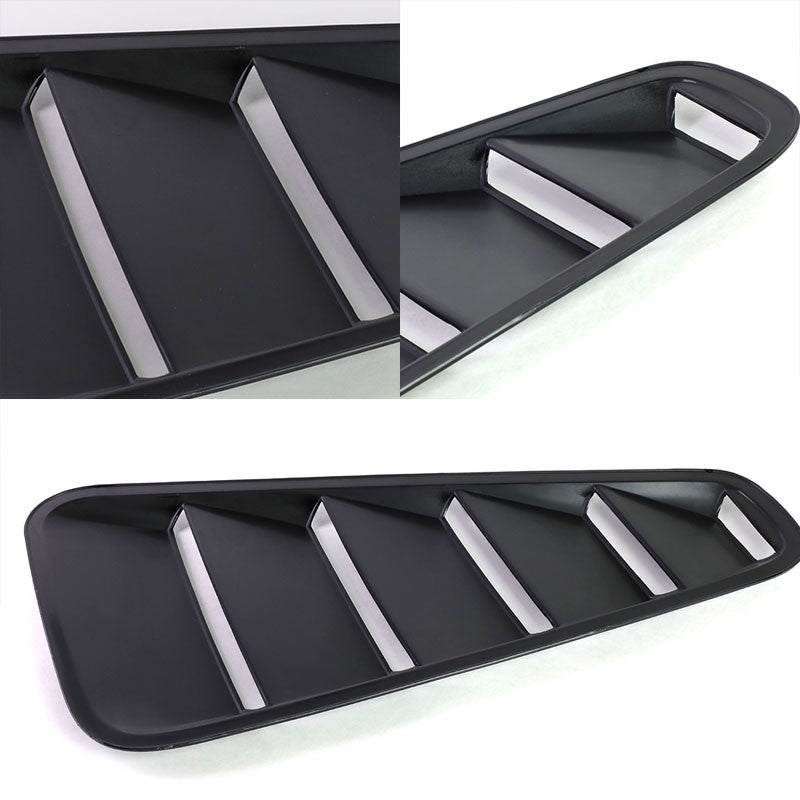Black Shelby Look 5-Slats Side Vent Window Louvers Scoop For Ford 05-14 Mustang