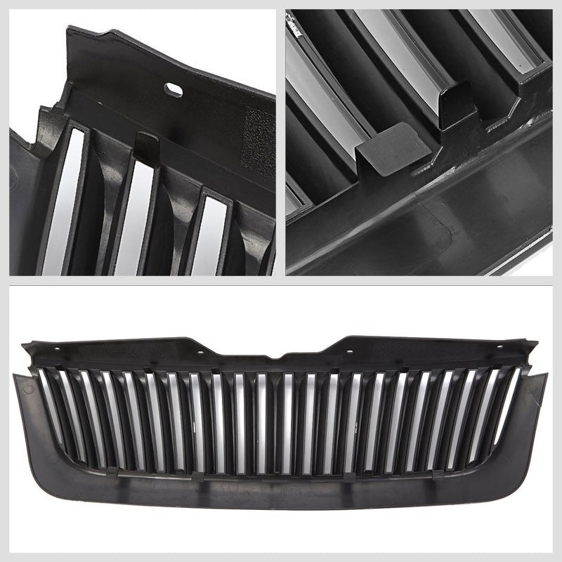 Black Vertical Style Replacement Grille For Ford 02-05 Explorer U152 V6/V8 SOHC