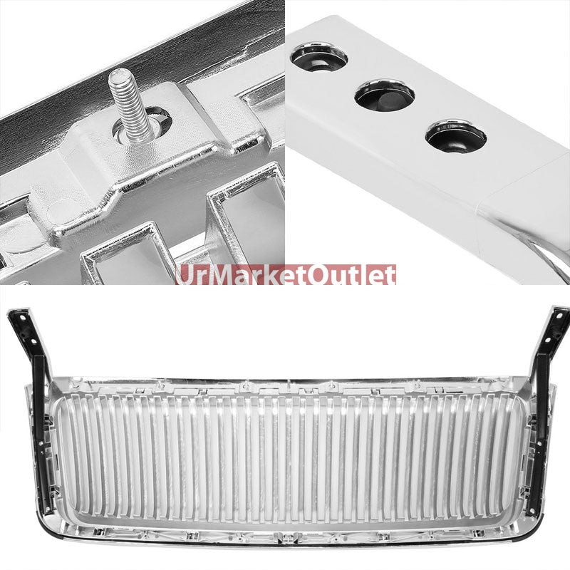 Chrome Vertical Style Replacement Front Grille For Lincoln 06-08 Mark LT P2 V6