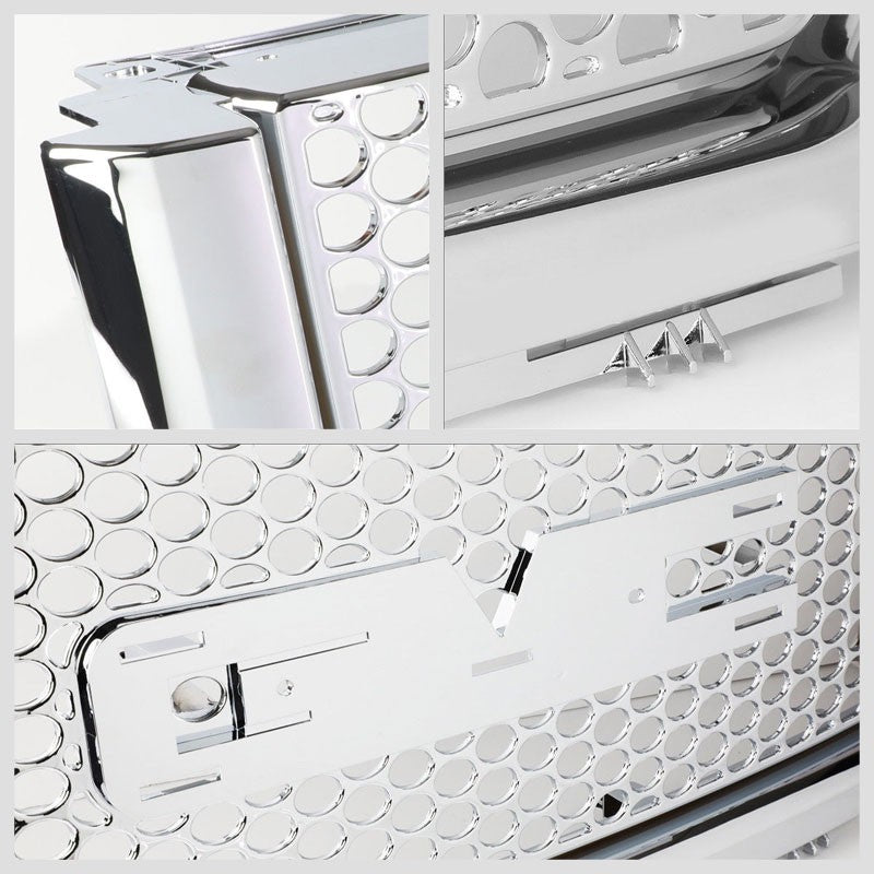 Chrome Circle Mesh Style Replacement Grille For 07-13 Sierra 1500 GMT900 V6/V8