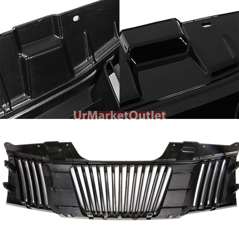 Black Vertical Style Replacement Grille For 05-08 Frontier D40/Pathfinder D51