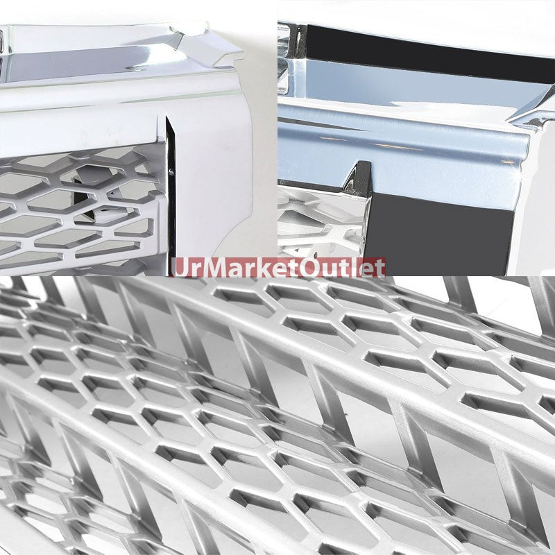 Chrome Frame/Silver Diamond Mesh Style Front Grille For 05-09 LR3 Discovery 3