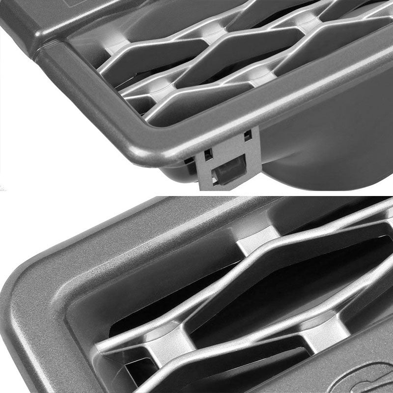 Grey/Silver Honeycomb Mesh Side Vent Grille For 10-12 Land Rover LR4 L319 5.0L