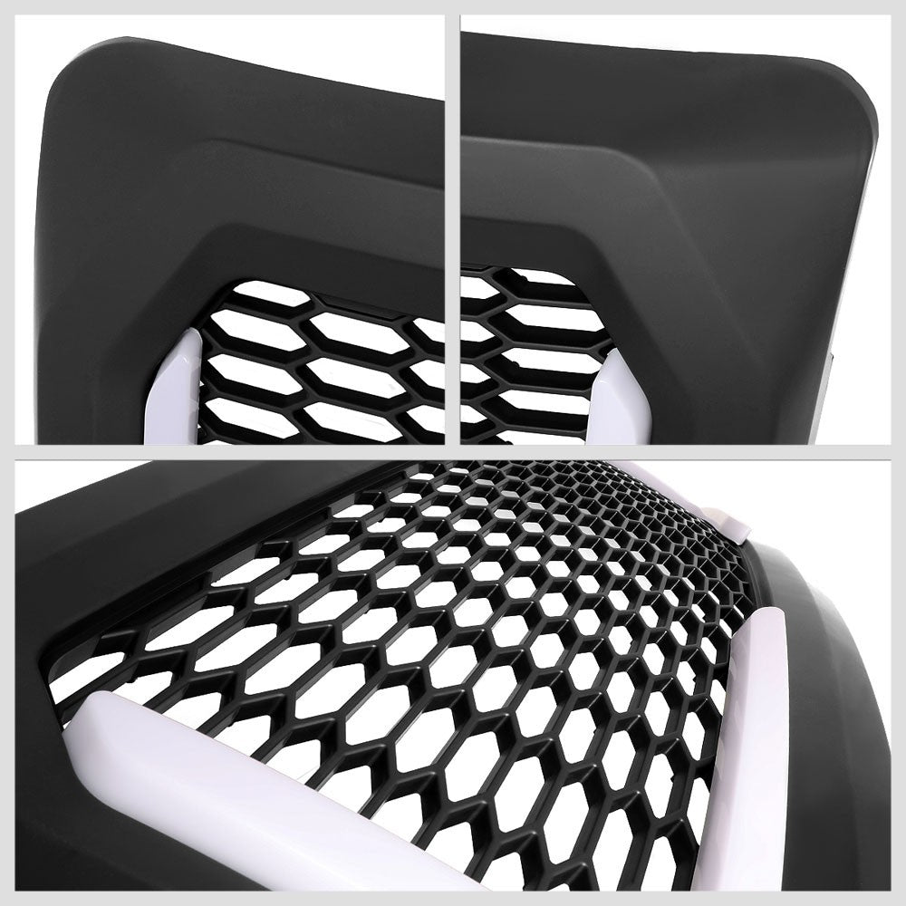 Matte Black Honeycomb Front Grille L-Shape LED Bar 09-14 Ford F-150 BFC-FGR-1-LB-013-T7