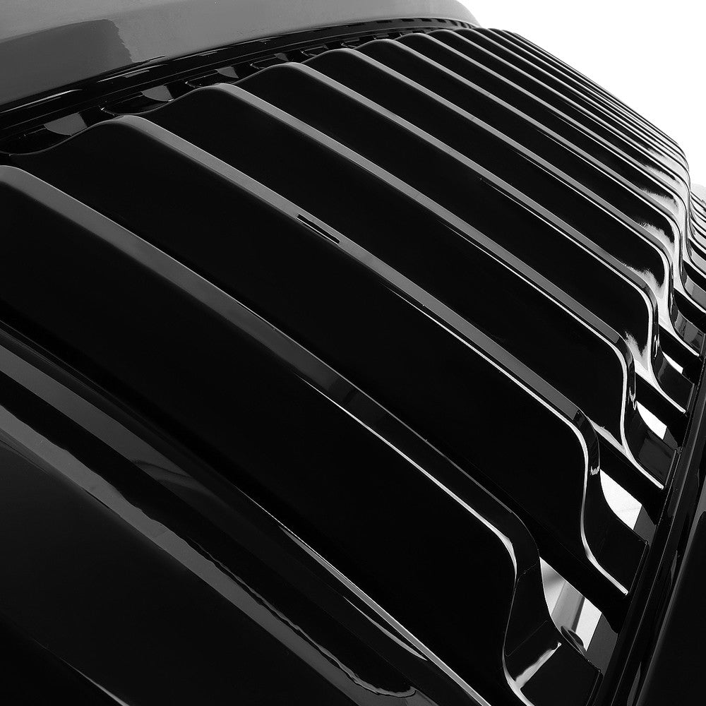 Black Glossy Badgeless Vertical Slat Style Front Grille For 09-14 Ford F-150