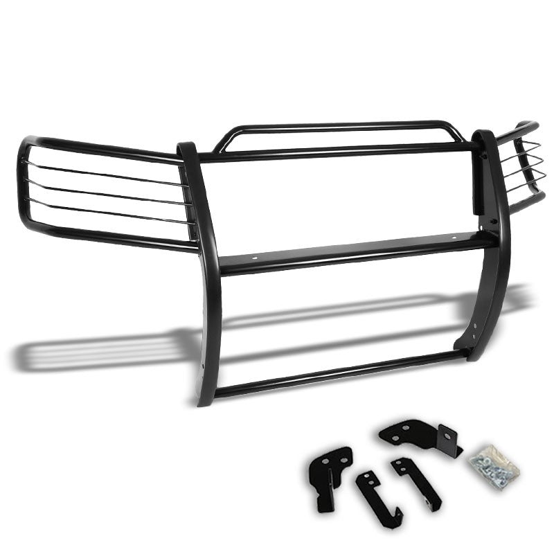 Black Mild Steel Full Front Bumper Grille Guard For 04-15 Nissan Titan A60 5.6L