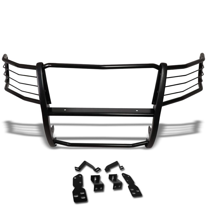 Black Mild Steel Full Front Grille Guard For 07-13 Chevrolet Silverado 1500 4.8L