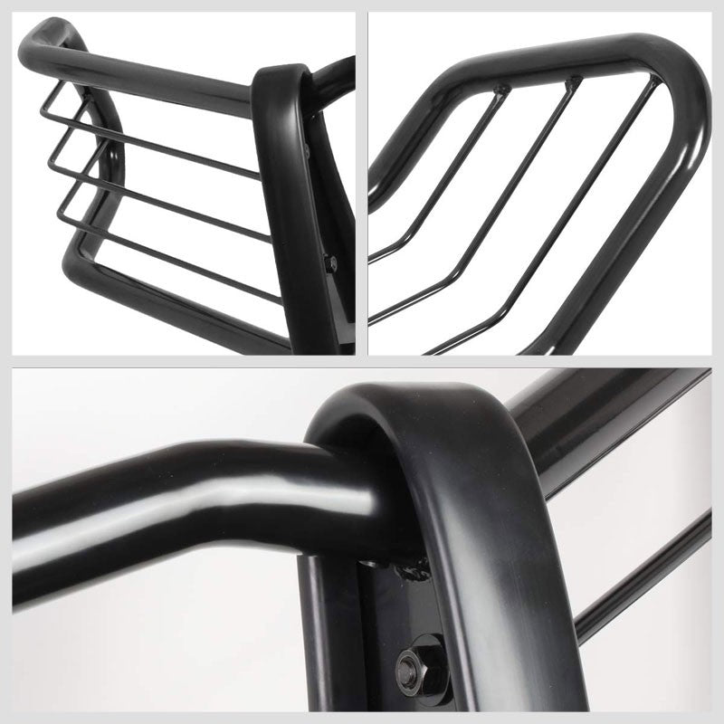 Black Mild Steel Full Front Grille Guard For 10-18 Ram 2500 4.7L/5.7L/6.4L/6.7L