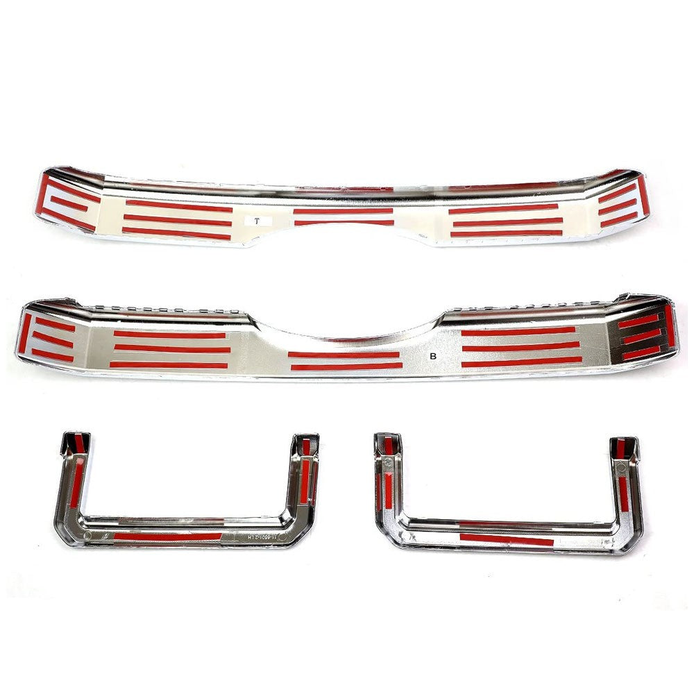 Set of 4 Chrome Front Bumper Overlay Grille Cover For 11-16 Ford F250/F350 SD
