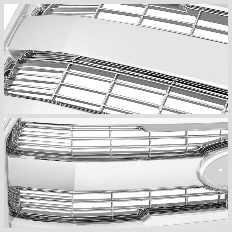Chrome Vent Style Front Replacement Bumper Grille For 15-17 Ford F-150 V6/V8