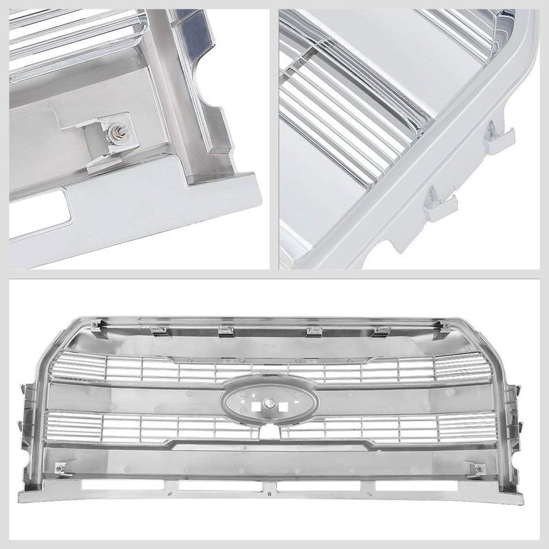 Chrome Vent Style Front Replacement Bumper Grille For 15-17 Ford F-150 V6/V8