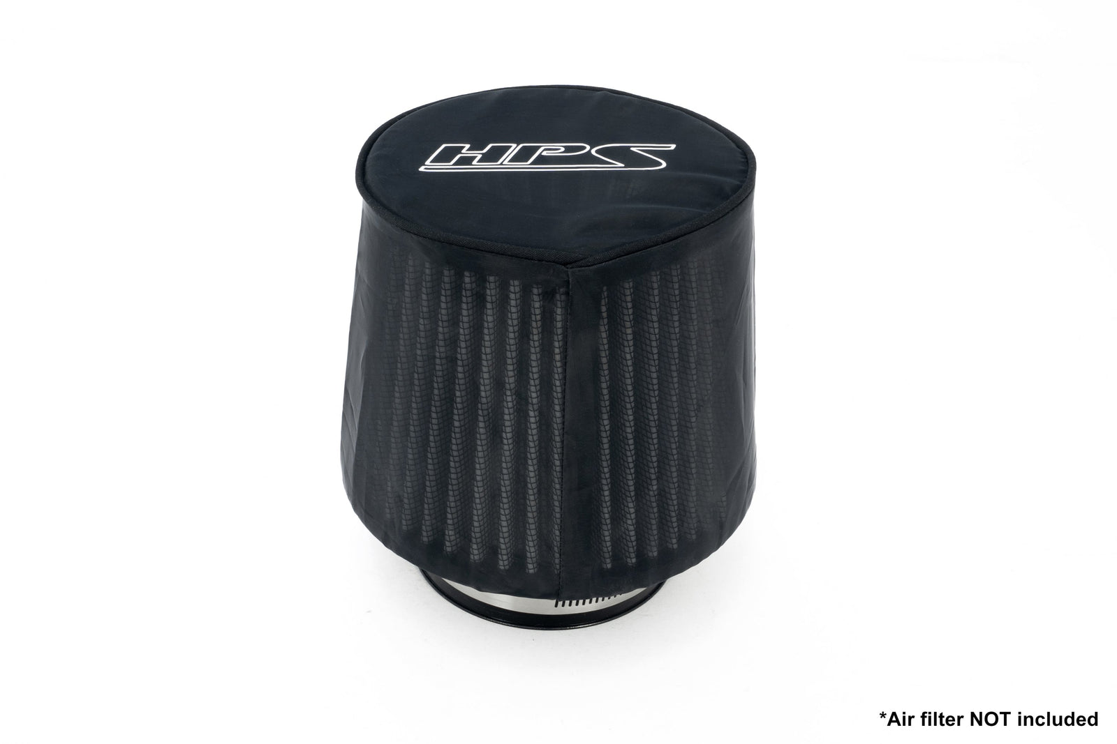 HPS-4332+9147 HPS 3.25" Universal Cone Intake Air Filter+Sock 7.75" L, 6" B, 4.5" T, HPS-4332