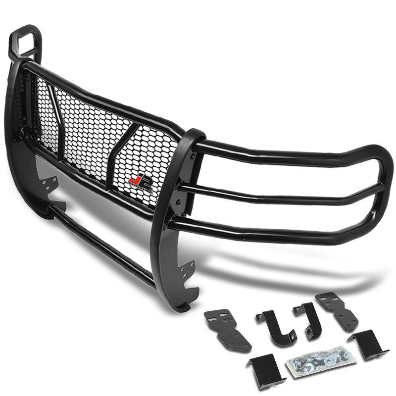 J2 Black Mild Steel Full Front Grille Guard For 07-13 Chevrolet Silverado 1500
