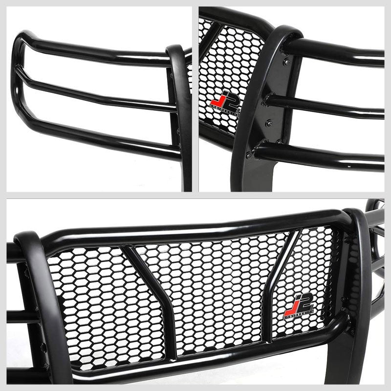 J2 Black Mild Steel Full Front Grille Guard For 07-13 Chevrolet Silverado 1500