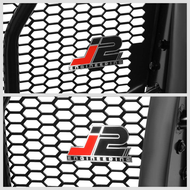J2 Black Mild Steel Full Front Grille Guard For 11-14 Silverado 2500 HD/3500 HD