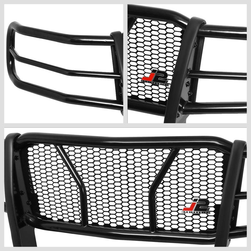 J2 Black Mild Steel Full Front Grille Guard For 11-14 Silverado 2500 HD/3500 HD