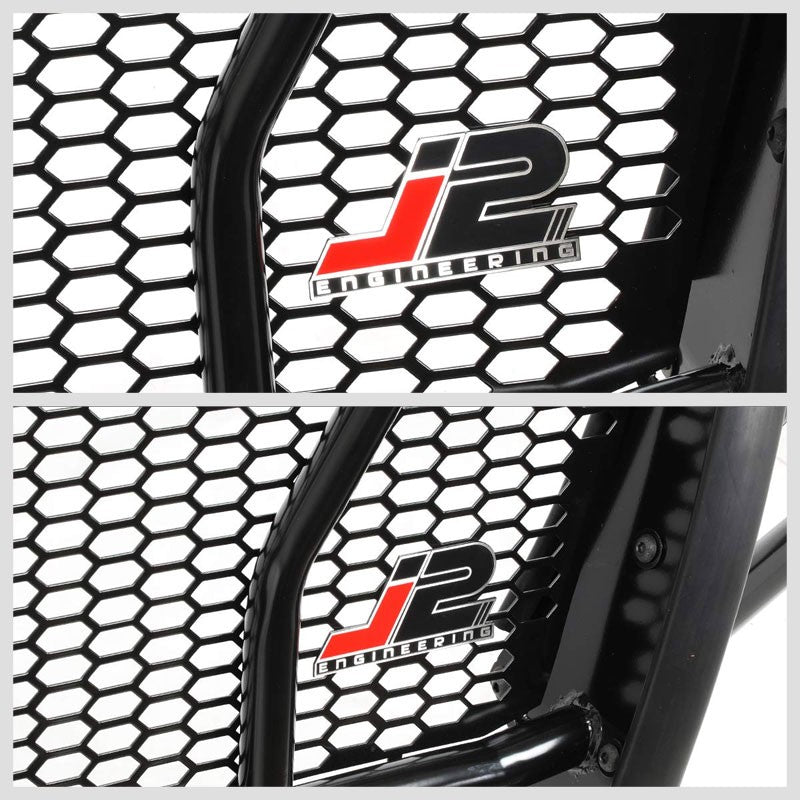 J2 Black Mild Steel Frame Full Front Grille Guard For 04-14 Chevrolet Colorado