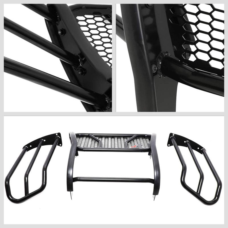 J2 Black Mild Steel Frame Full Front Grille Guard For 04-14 Chevrolet Colorado