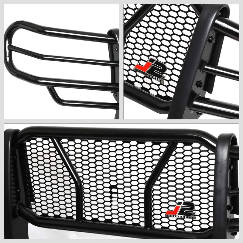 J2 Black Mild Steel Frame/Rubber Pad Full Front Grille Guard For 11-18 Ram 1500