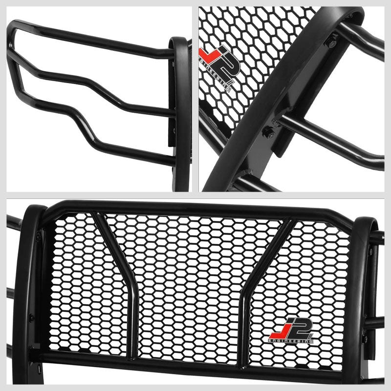 J2 Black Mild Steel Full Front Grille Guard For 09-14 Ford F-150 4.2L/5.0L/6.2L