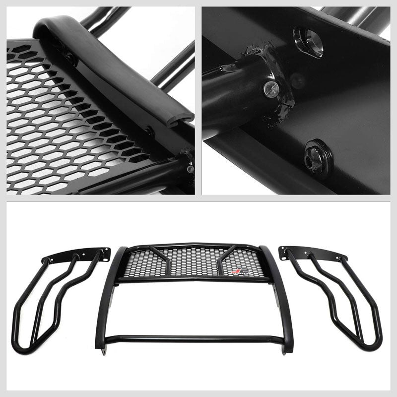 J2 Black Mild Steel Full Front Grille Guard For 09-14 Ford F-150 4.2L/5.0L/6.2L